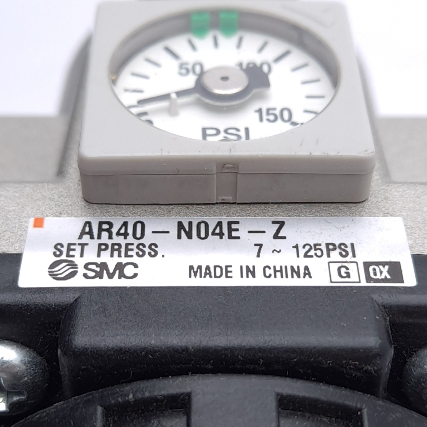 Used SMC AR40-N04E-Z Pressure Regulator, 1.0MPa Max, 1/2in NPT, 0-150psi Gauge