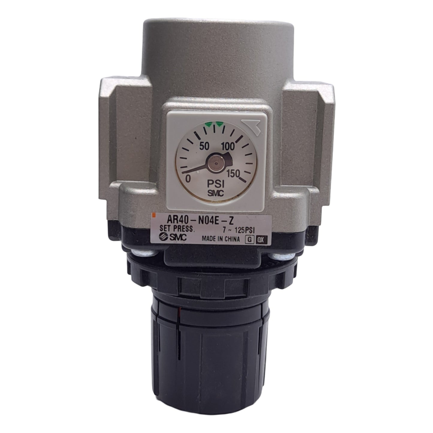 Used SMC AR40-N04E-Z Pressure Regulator, 1.0MPa Max, 1/2in NPT, 0-150psi Gauge