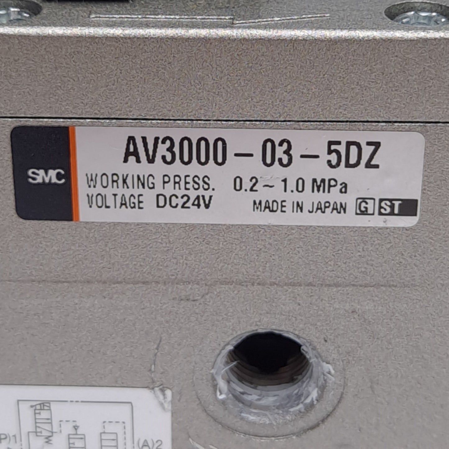 Used SMC AV3000-03-5DZ Soft Start-Up Valve, 0.2-1.0MPa, Rc 3/8", 24VDC Coil