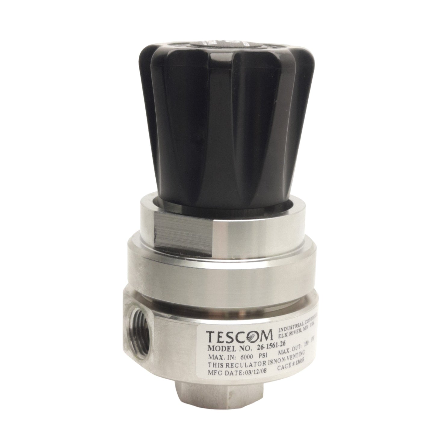 Used Tescom 26-1561-26 Reducing Regulator, 6000Psi In, 150Psi Out, 3/8in NPTF