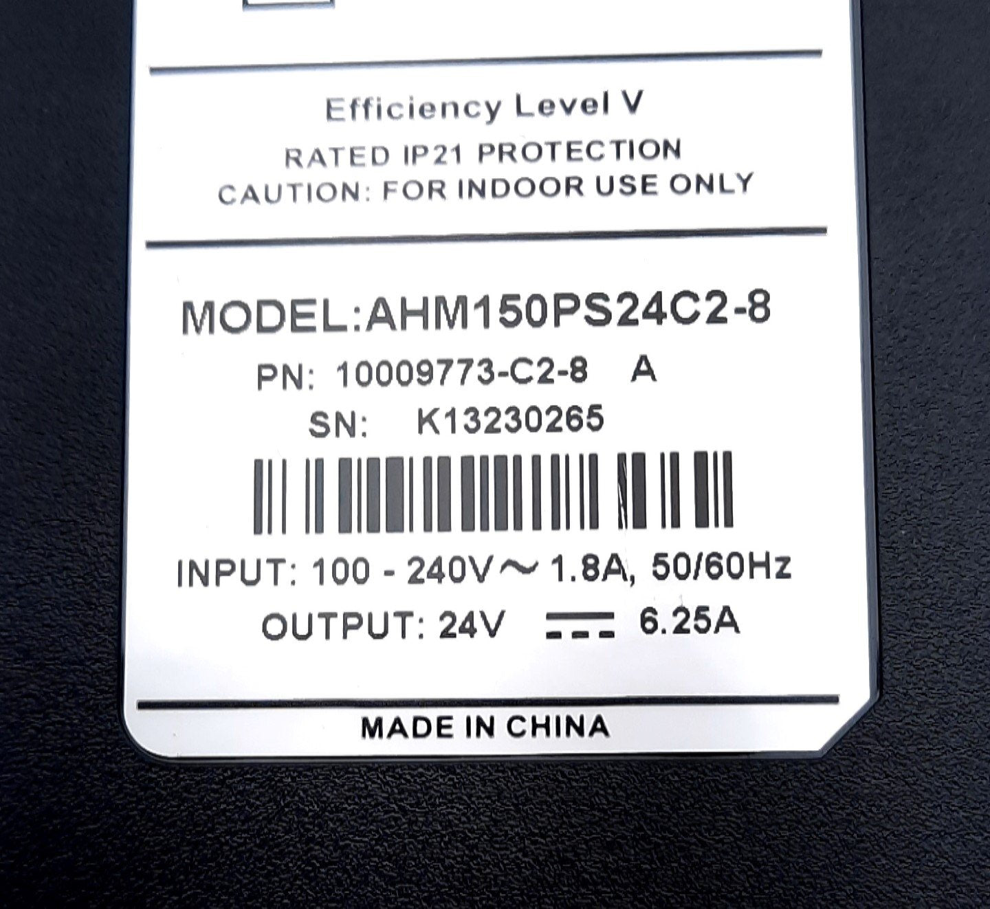 New – Open box XP Power AHM150PS24C2-8 Desktop AC Adapters Medical & ITE Certifications 24VDC