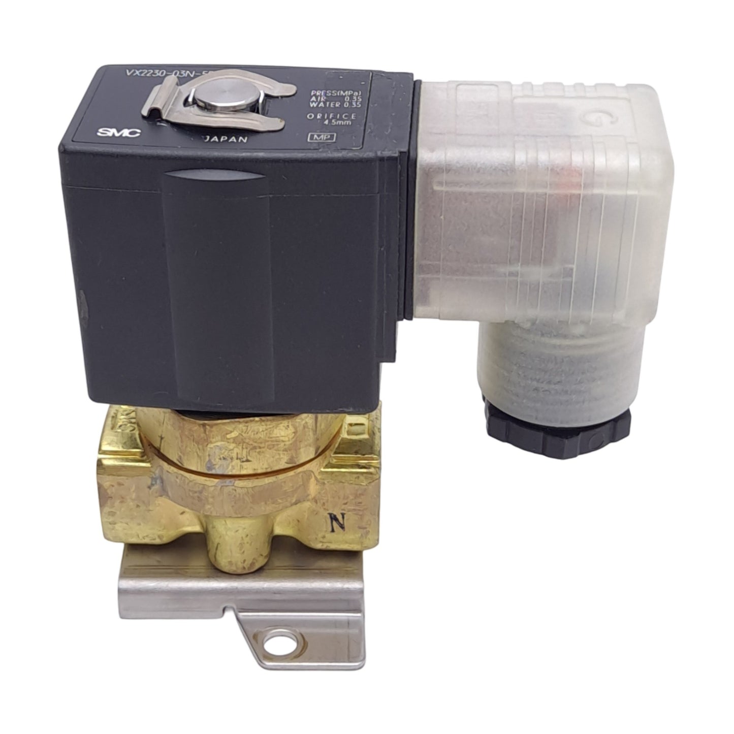 Used SMC VX2230-03N-5DZ1-B Solenoid Valve, 3/8in NPT, ø4.5mm Orifice, 24VDC Coil