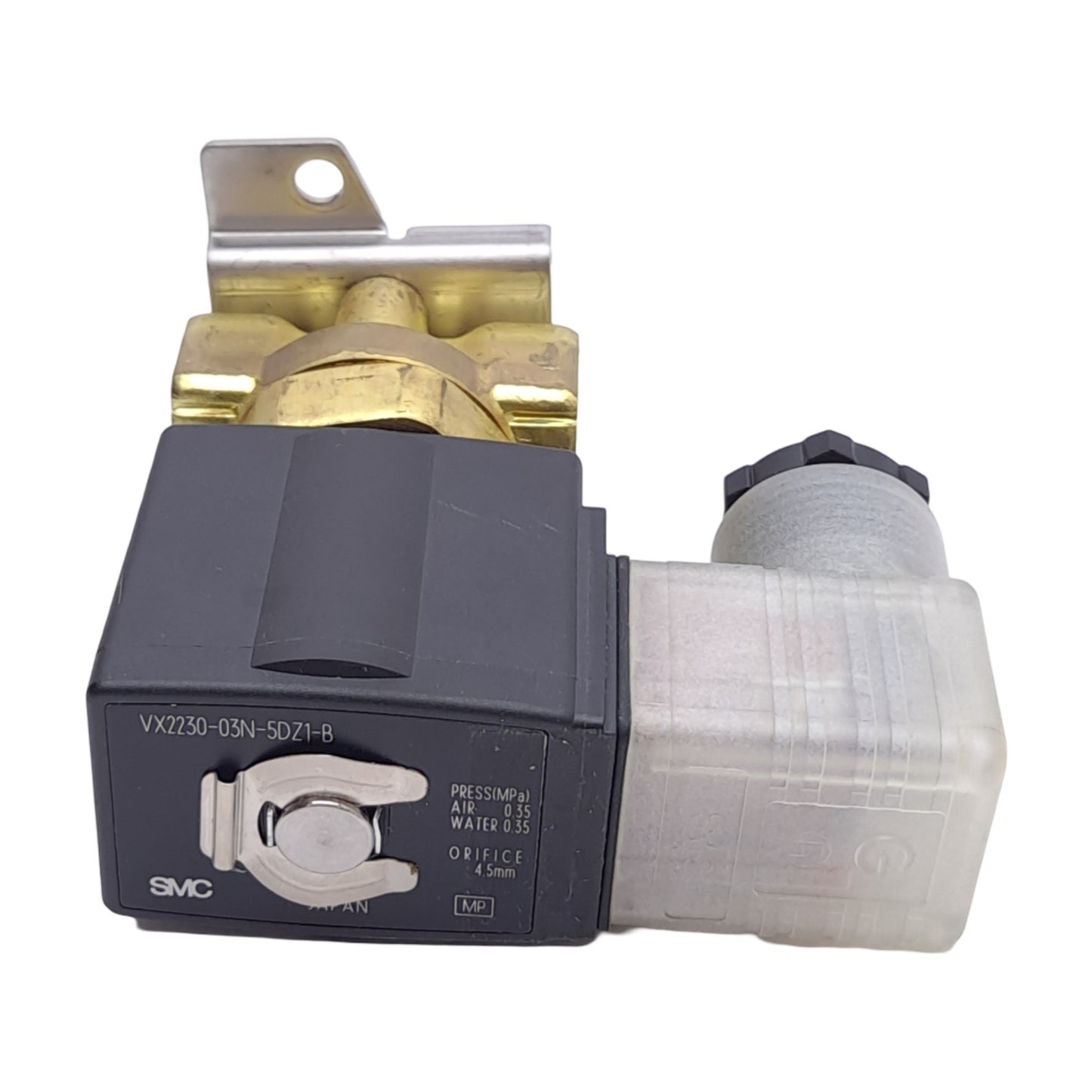 Used SMC VX2230-03N-5DZ1-B Solenoid Valve, 3/8in NPT, ø4.5mm Orifice, 24VDC Coil