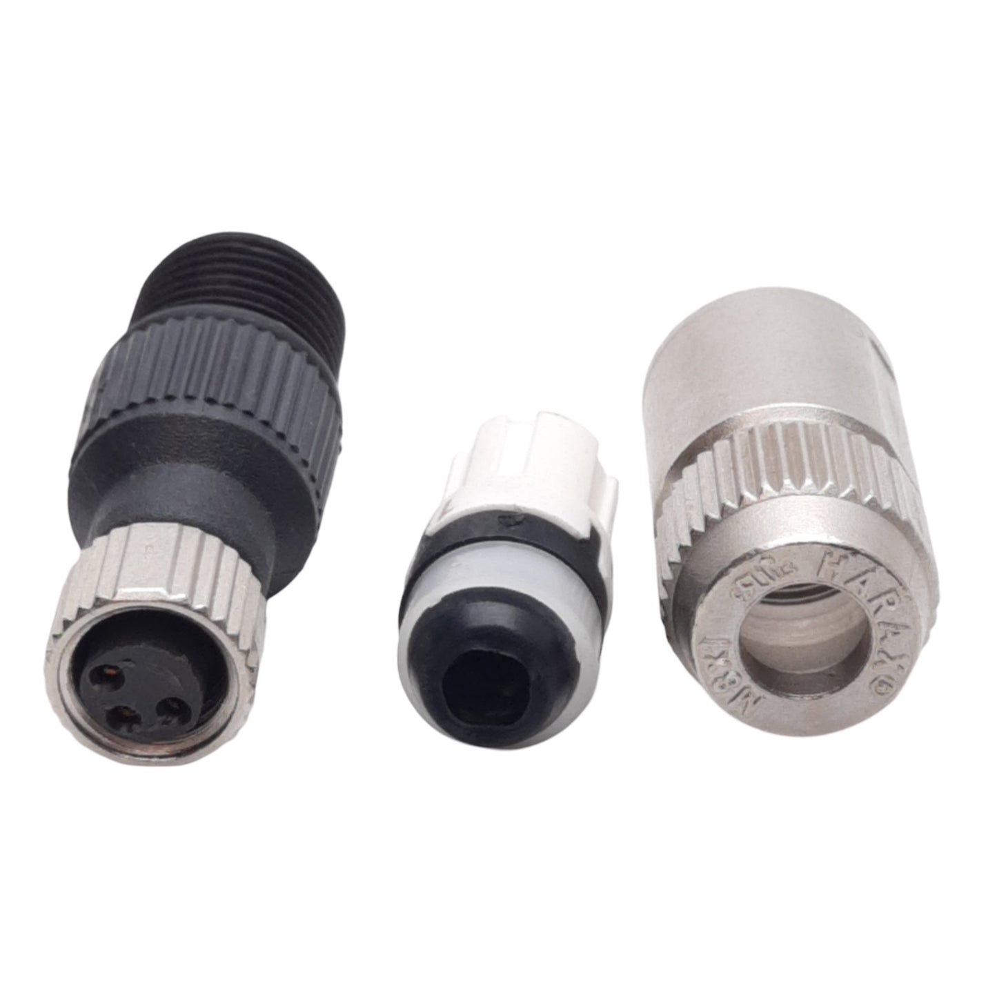Used Lot of 2 L-Com M8FT3F Field Termination Connector, M8 3-Pin Female, 32VAC/DC 4A