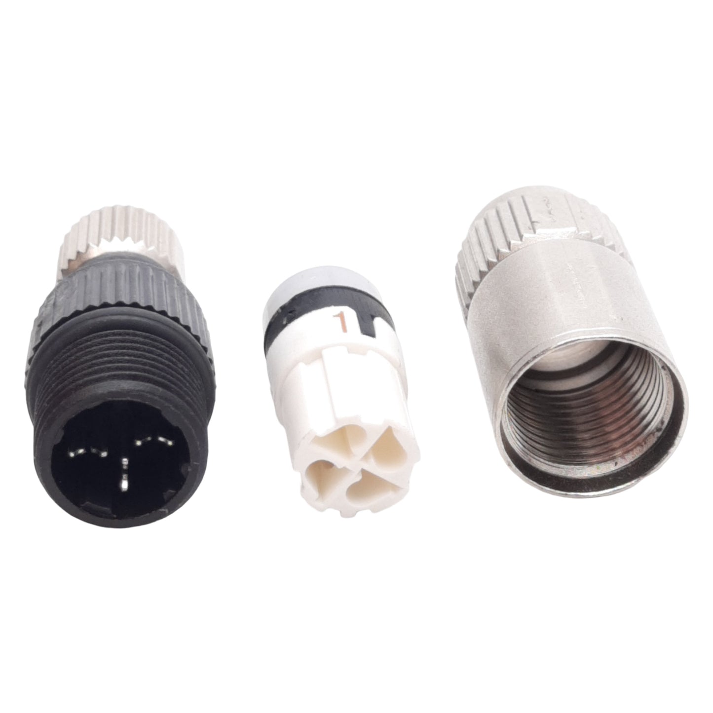 Used Lot of 2 L-Com M8FT3F Field Termination Connector, M8 3-Pin Female, 32VAC/DC 4A