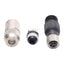 Used Lot of 2 L-Com M8FT4F Field Termination Connector, M8 4-Pin Female, 32VAC/DC 4A