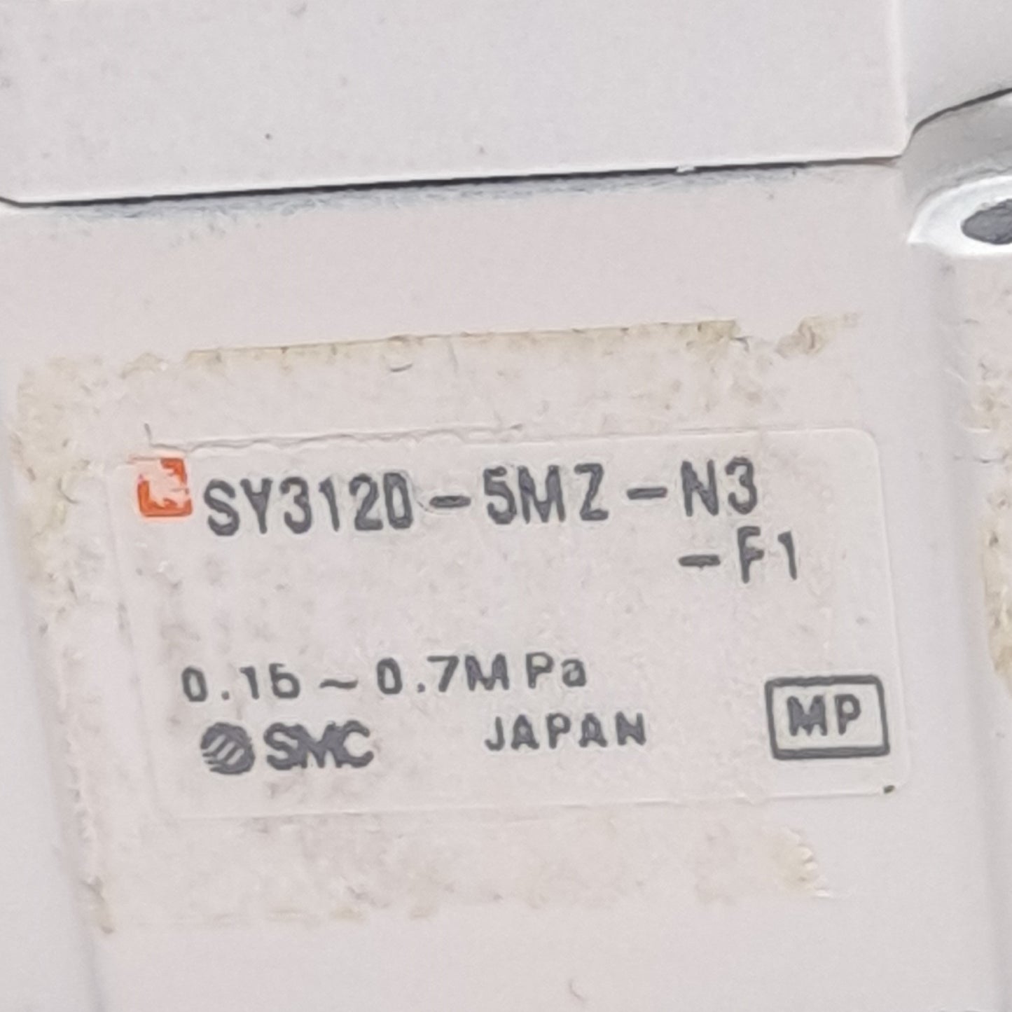 Used SMC SY3120-5MZ-N3-F1 Solenoid Valve, 5-Port, 5/32" One-Touch, 0.15-0.7MPa