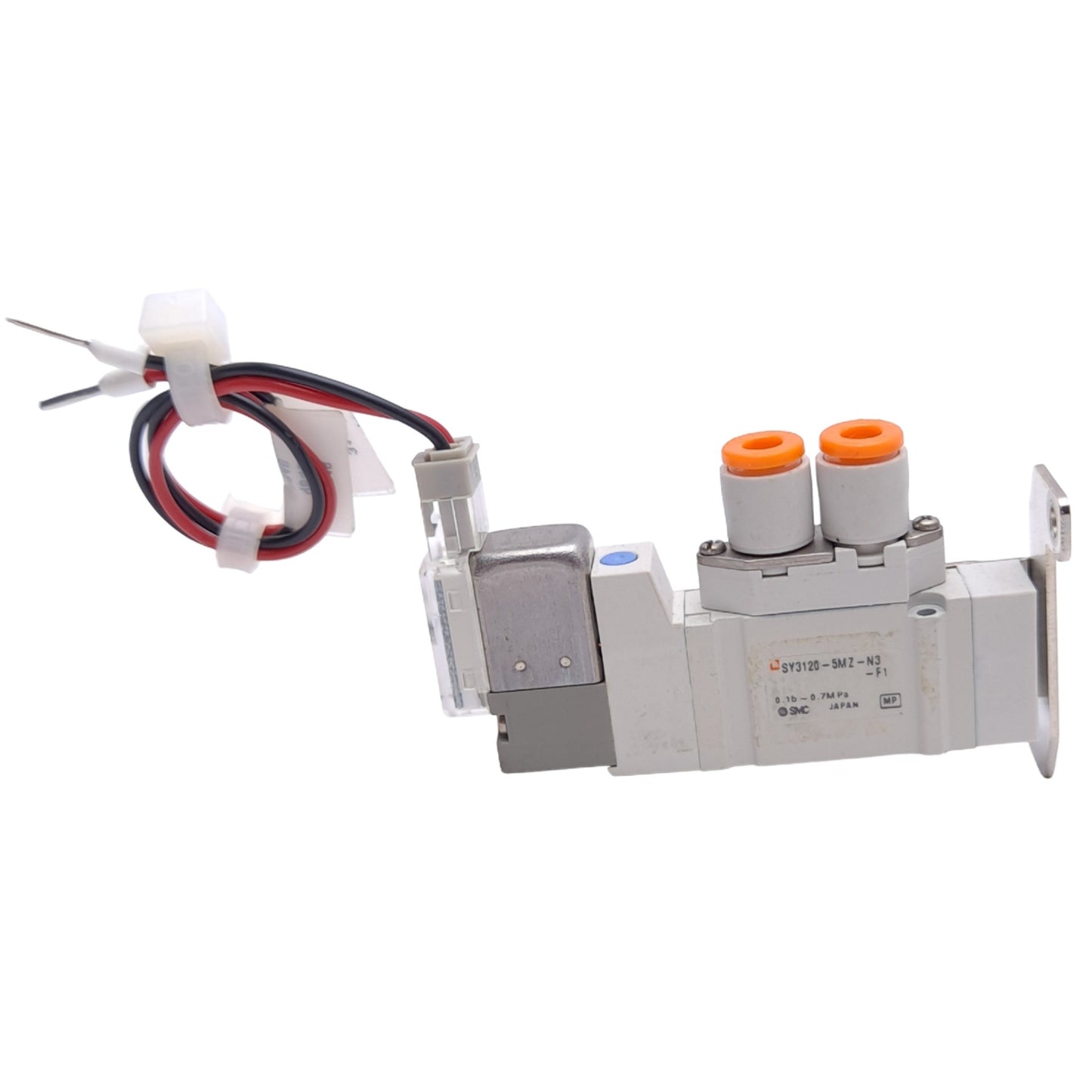 Used SMC SY3120-5MZ-N3-F1 Solenoid Valve, 5-Port, 5/32" One-Touch, 0.15-0.7MPa