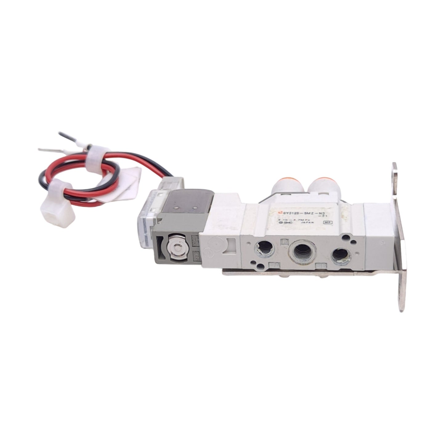 Used SMC SY3120-5MZ-N3-F1 Solenoid Valve, 5-Port, 5/32" One-Touch, 0.15-0.7MPa