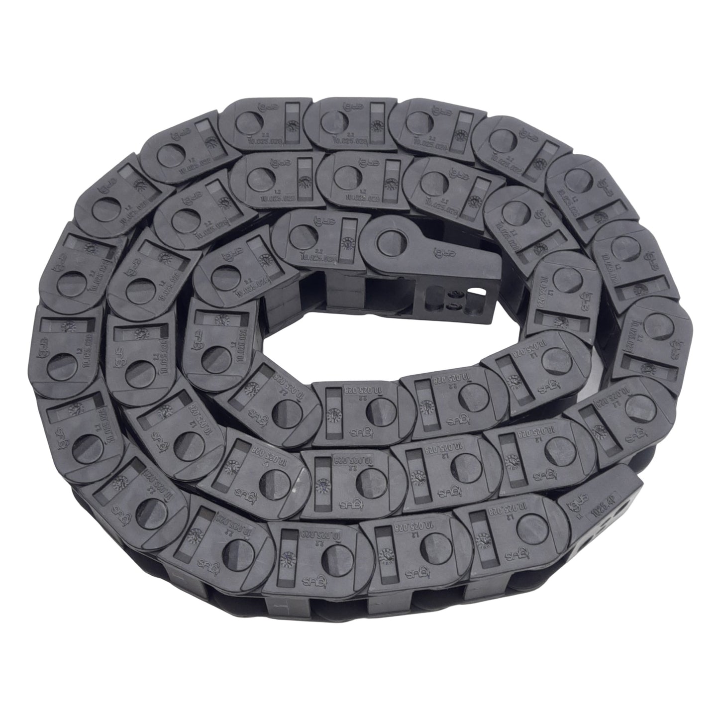 Used Igus 10.025.028 Energy Chain, 28mm Bending Radius, 25x18mm Inner, 4ft Long