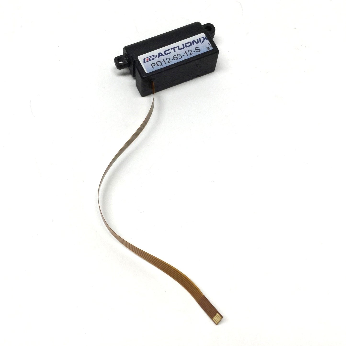 Used Actuonix PQ12-63-12-S Miniature Linear Actuator, 20mm Stroke, 12VDC, 30N @ 8mm/s