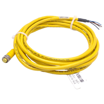 Used Banner QDU-515C 46391 Micro-Screen Cable, M12 5-Pin Female to Flying Leads, 12ft