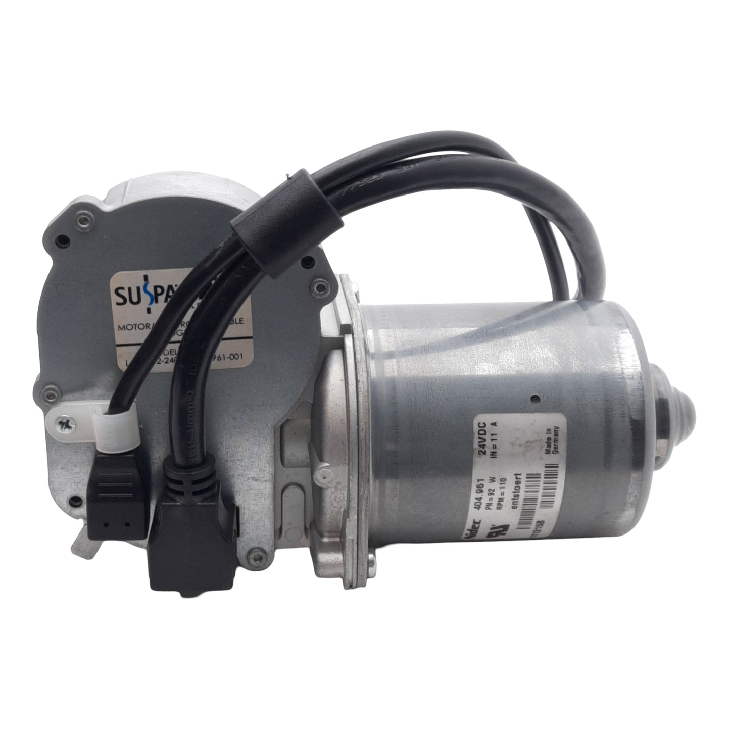 Used Suspa Movotec D45-02502 Lift System Q-Drive Motor, 24VDC 11A, 92W, 110RPM