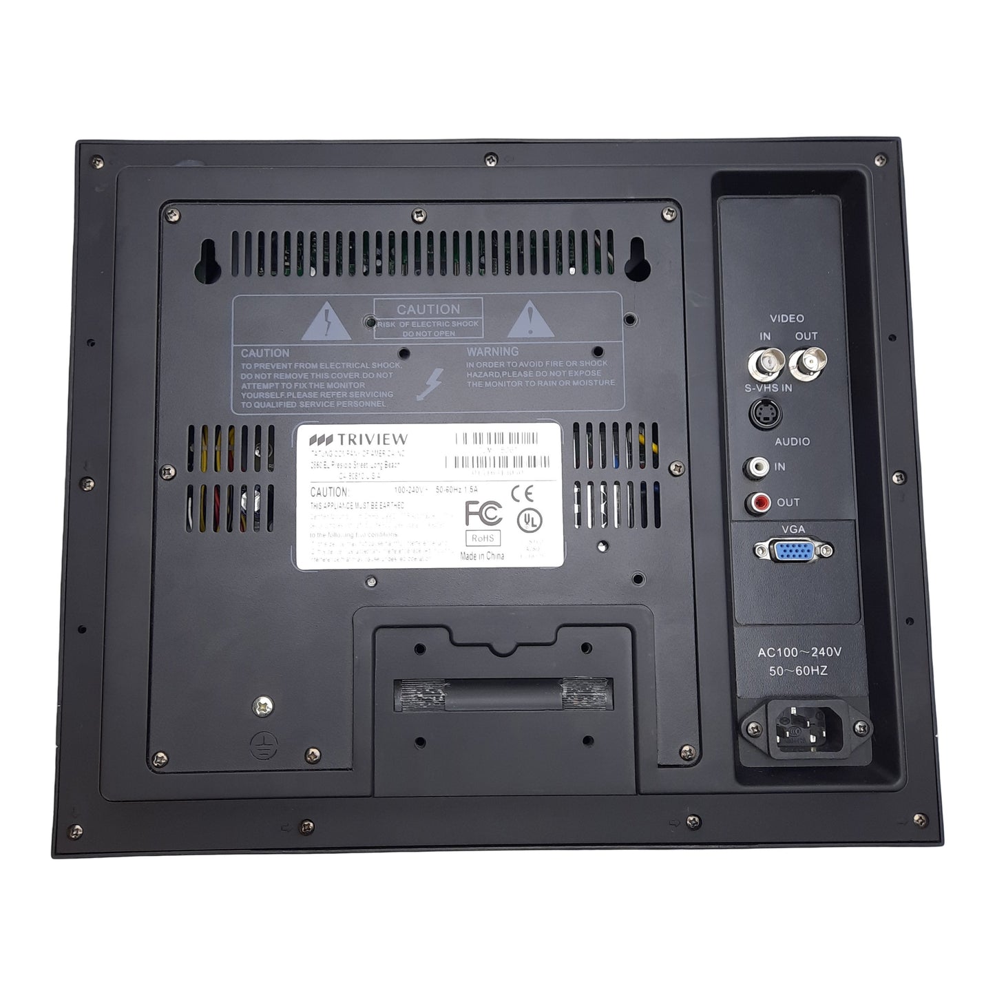 Used Triview TLM-1506T Monitor, 15in TFT-LCD, 1024x768, 500:1 Contrast, 100-240VAC