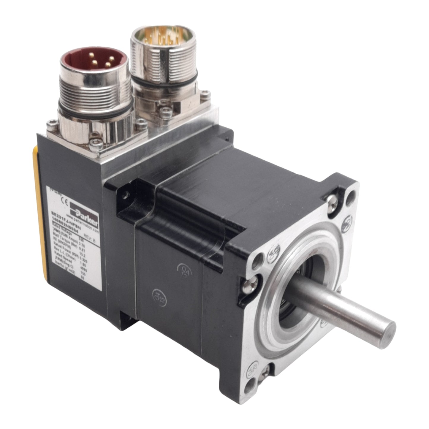 Used Parker BE231FJ-NPSN Servo Motor, 15.2V/Krpm 3.76A 320W, 0.67Nm, 4990RPM, NEMA 23