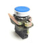 Used Schneider Electric ZB4BA6 Pushbutton Switch w/ 1NO, 600V 10A, 22mm, Blue