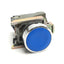 Used Schneider Electric ZB4BA6 Pushbutton Switch w/ 1NO, 600V 10A, 22mm, Blue