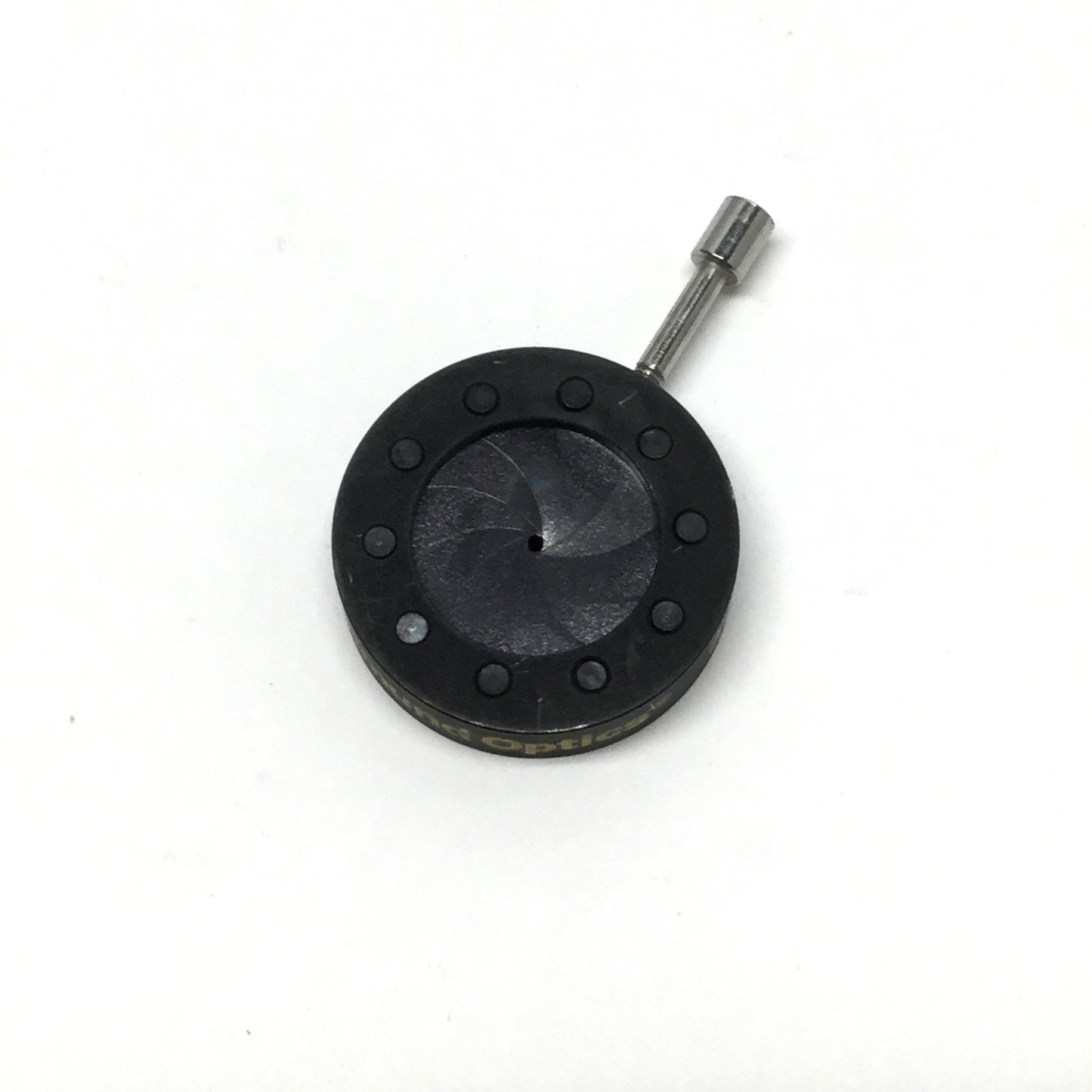 Used Edmund Optics 30-263 Iris Diaphragm Aperture, Ø0.8mm to 12mm, Ø19.8mm OD x 5mm