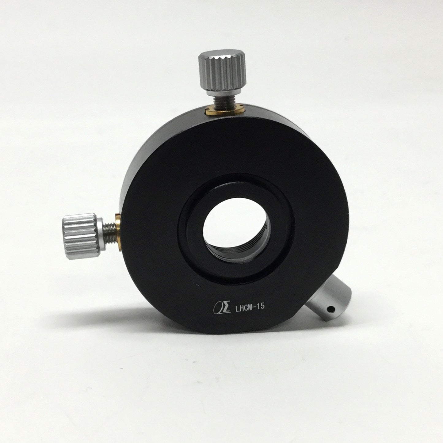 Used OptoSigma LHCM-15 Lens Holder 2-Axis Optical Mount, Ø15mm Optics, 2mm Adjustment