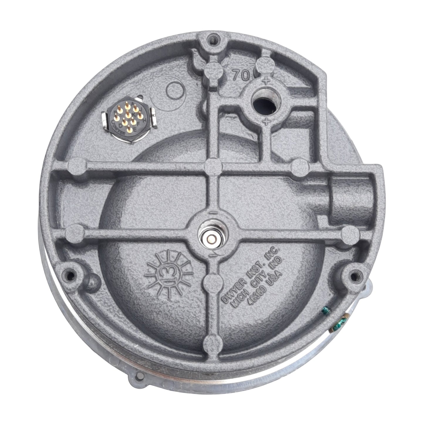 New Dwyer 3002MR Photohelic Pressure Switch/Gauge, 0-2in WC, ø5in OD, NPT1/8, 24VDC