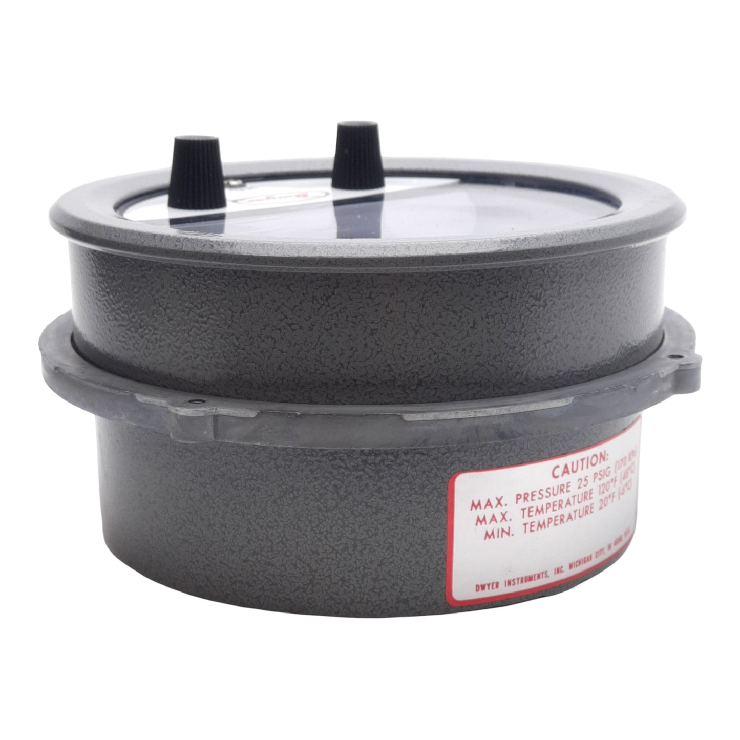 New Dwyer 3002MR Photohelic Pressure Switch/Gauge, 0-2in WC, ø5in OD, NPT1/8, 24VDC