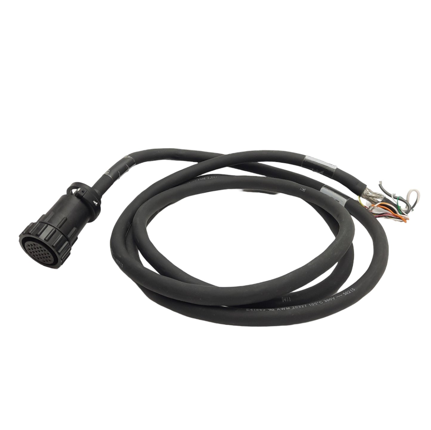 Used Allen Bradley 2090-CFBM6DF-CBAA03 Motor Feedback Cable, 6Ft Long, 28-Pin Round