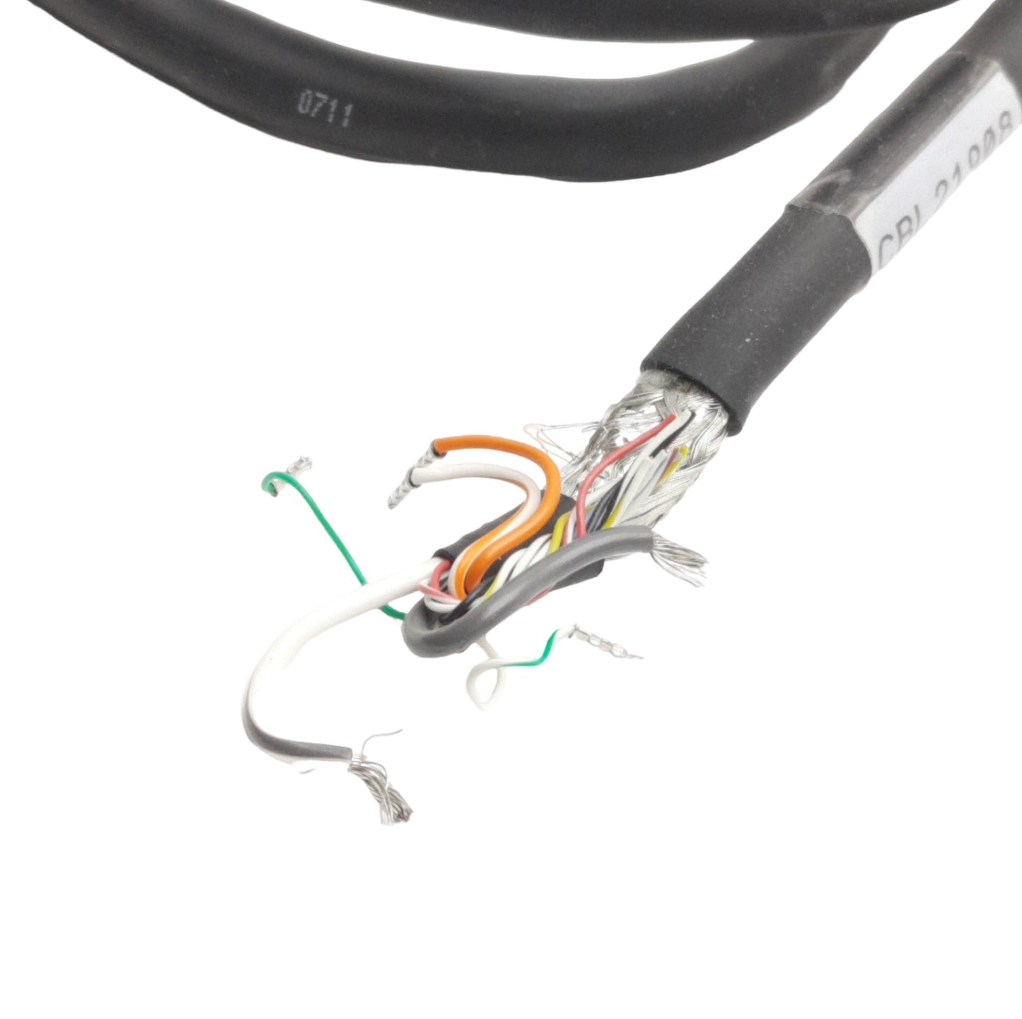 Used Allen Bradley 2090-CFBM6DF-CBAA01 Feedback Cable 28-Pin Round to Leads, 42 Inch