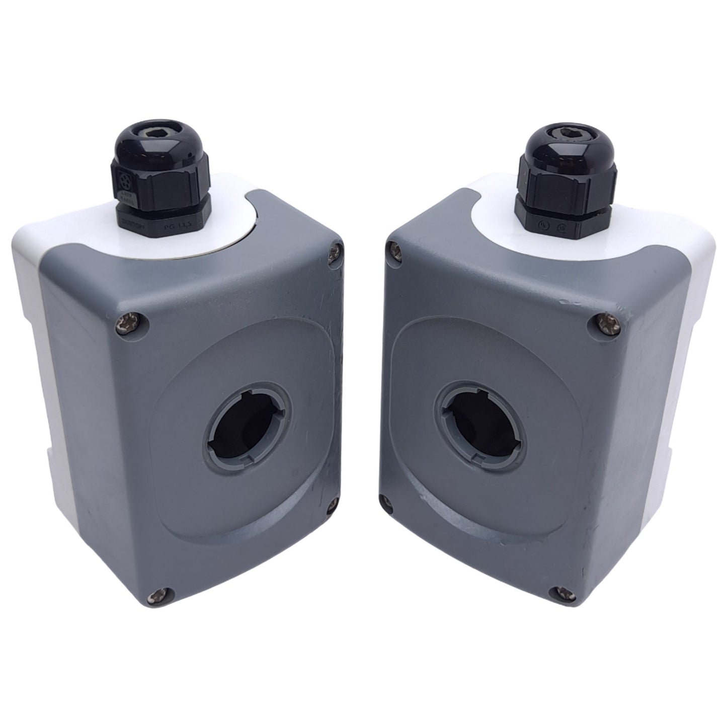 Used Lot of 2 ABB MEP1-0 Enclosure, ø22mm Hole, Wall Mount, 101mm x 75mm x 61mm