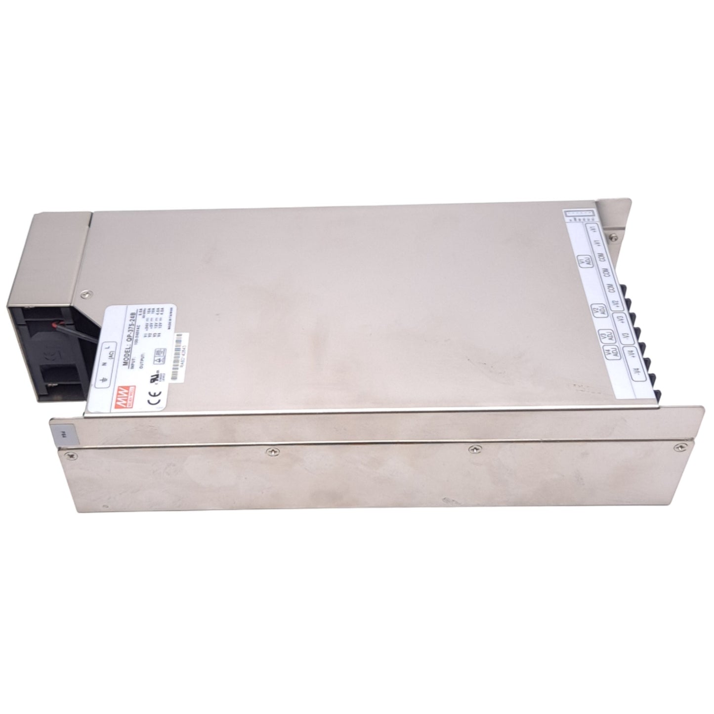 Used Mean Well QP-375-24B Power Supply 4-Output, 85-264VAC/120-370VDC In, 5-24VDC Out
