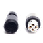 Used Lot of 3 Mencom MDE45-4FP-FW07 Field Wireable Connectors, M12 4-Pin D-Code F