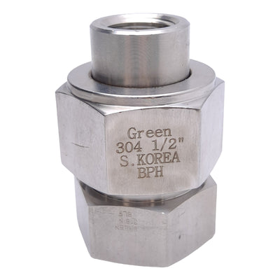 Used Dk-LOK GJU-8N-S Union Ball Joint, 1/2in NPT, Stainless Steel, 68.6mm Length