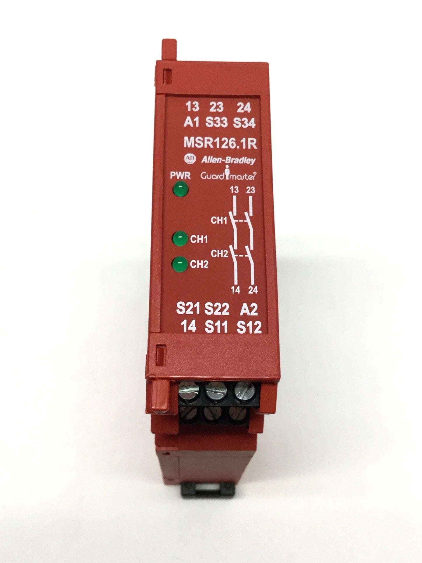 Used Allen Bradley MSR126.1R Guardmaster Safety Relay Module 24V AC/DC, 250VAC 6A