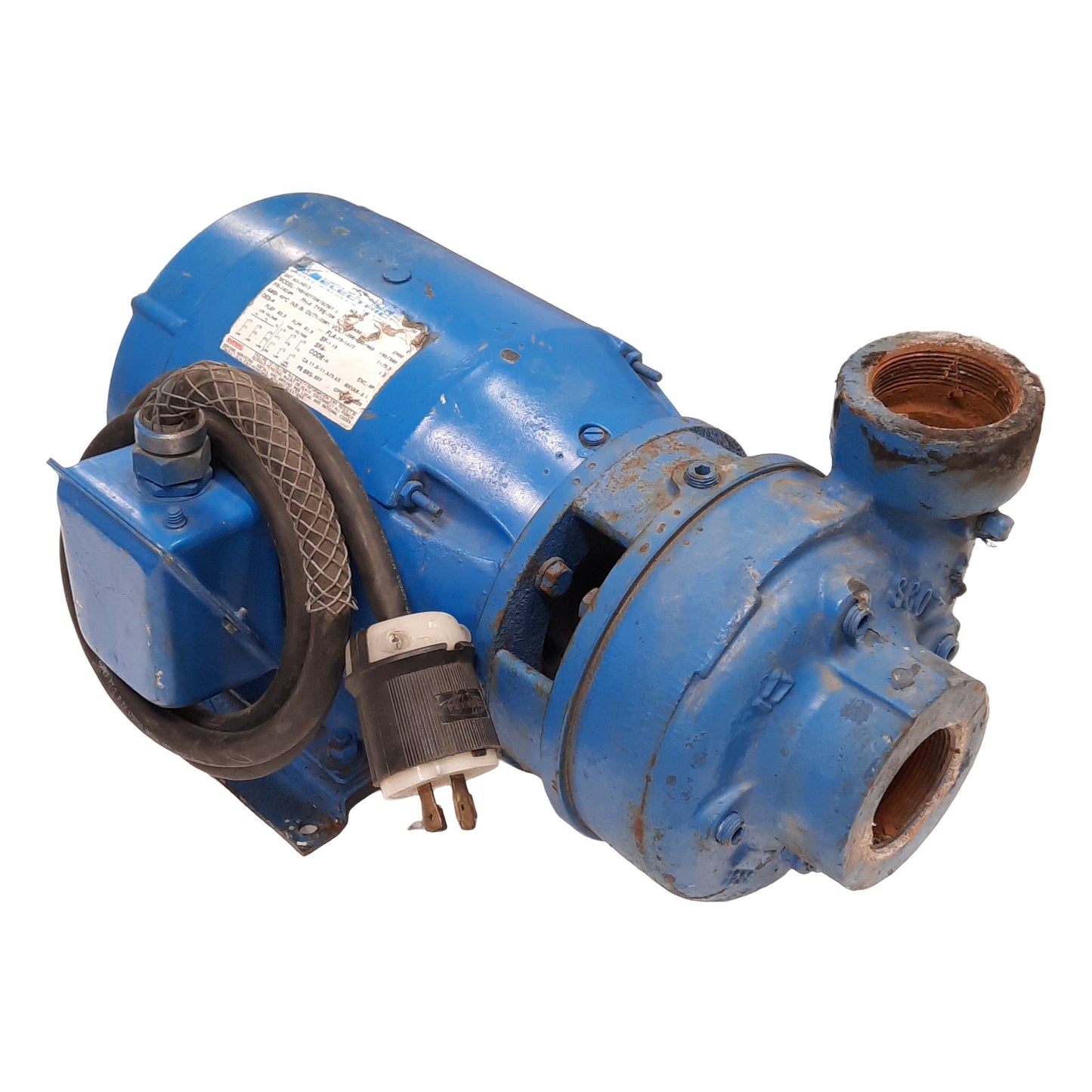 Used Marathon Electric 7VB182TTDR7325DT Electric Pump, 3PH 208-230/460VAC, NEMA 182T