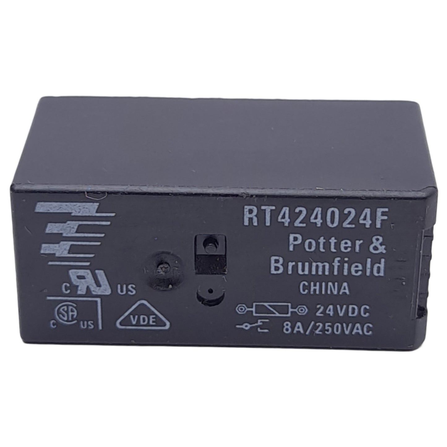 Used Lot of 8 Potter & Brumfield RT424024F Relay, DPDT, 8A Contact, 24VDC Coil