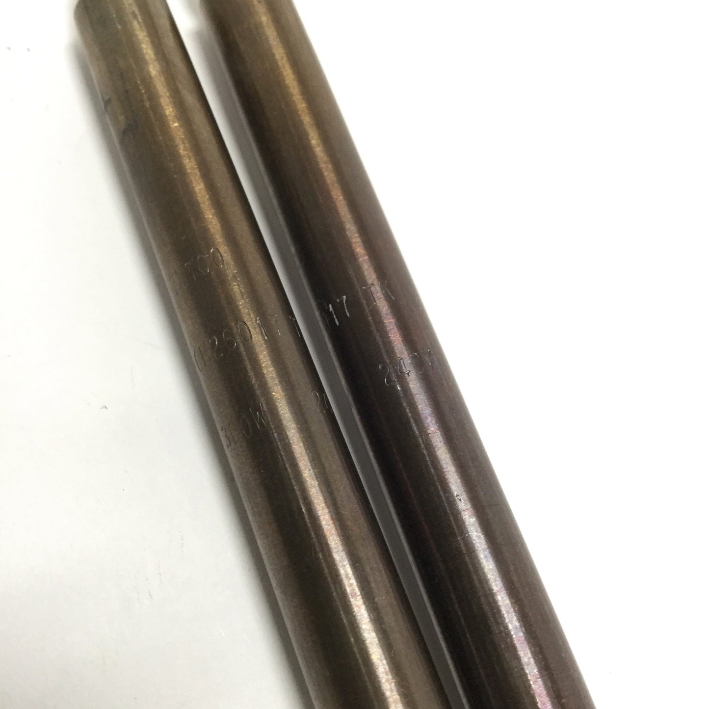 Used Lot of 2 Tutco CH26017 Cartridge Heater Rods 3/8" Diameter x 5" Long, 300W 240V
