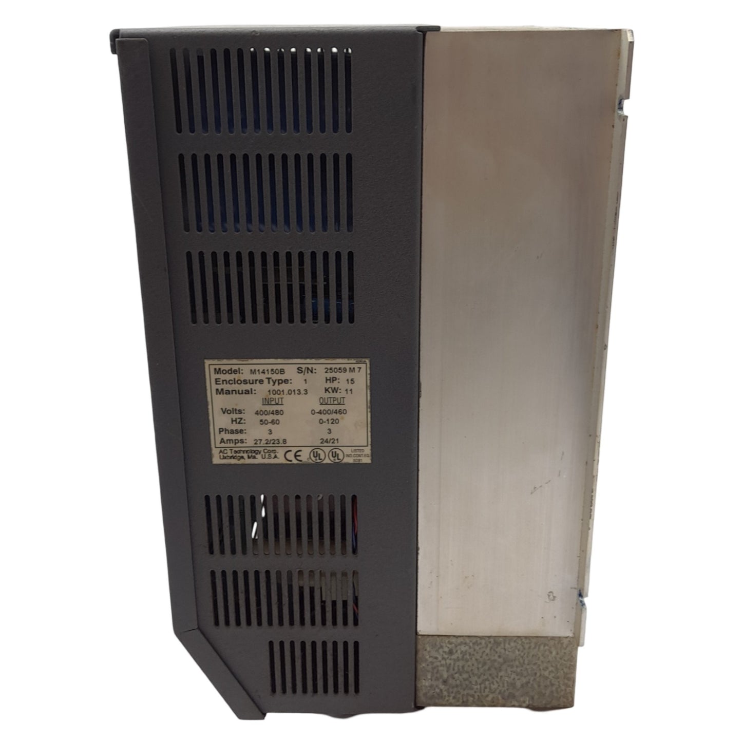 Used Lenze M14150B AC Tech MC Series Variable Frequency Drive 400/480VAC 3-Phase 15HP