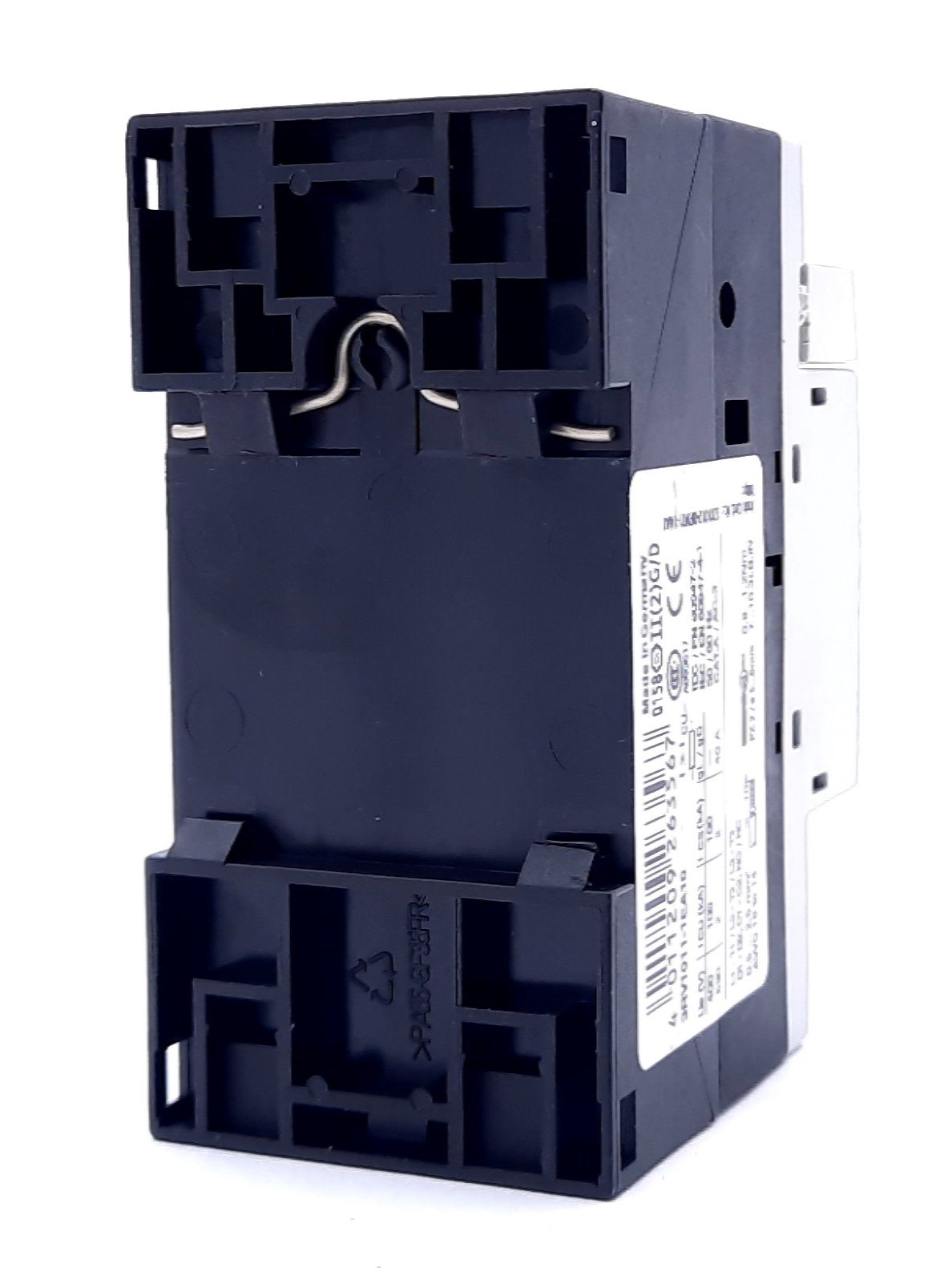 Used Siemens 3RV1011-1EA10 Circuit Breaker, 3-Pole, 2.8-4A, 690VAC DIN Rail Mount