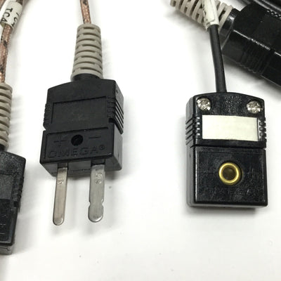 Used 5 Sets of Omega SMP-J Miniature Thermocouple Connectors, Male & Female, Type J