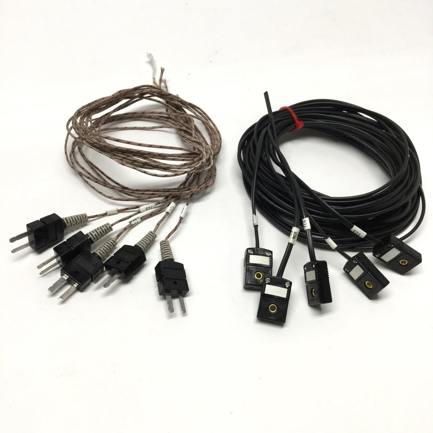 Used 5 Sets of Omega SMP-J Miniature Thermocouple Connectors, Male & Female, Type J