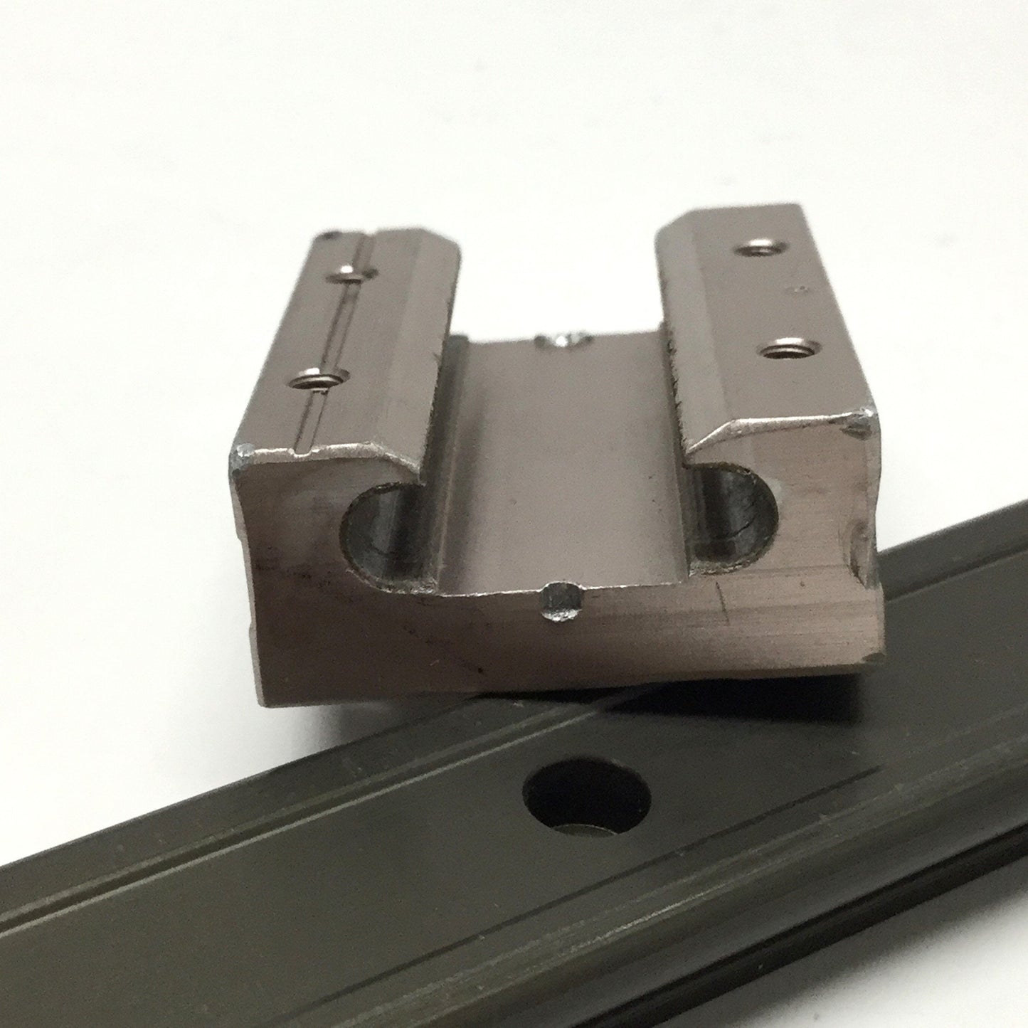 Used PBC Linear MR15C Rollerless Slide Carriage On 470mm Long Guide Mini-Rail