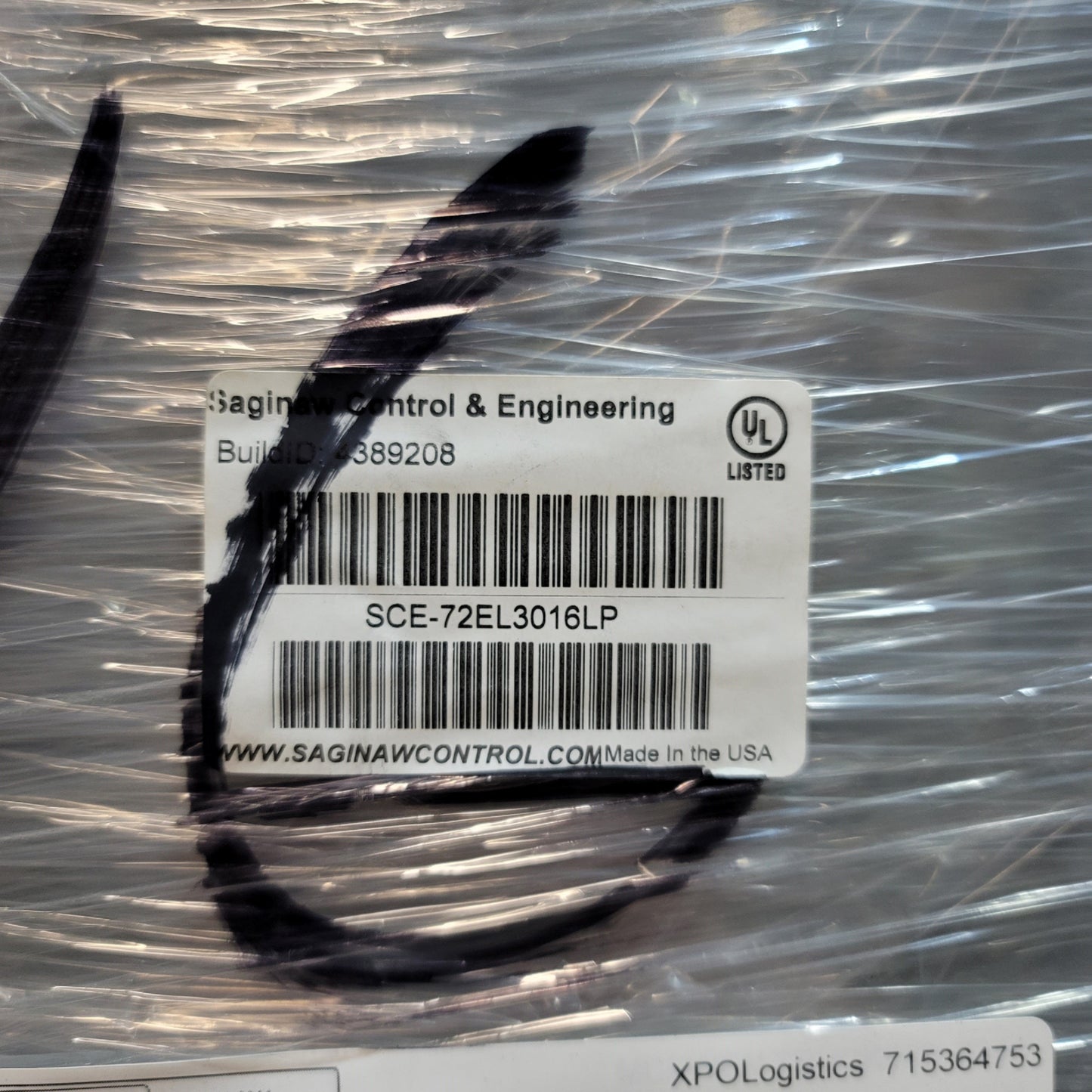 New Saginaw SCE-72EL3016LP Single Door Wall Mount Enclosure 72"H x 30"W x 16"D, Gray