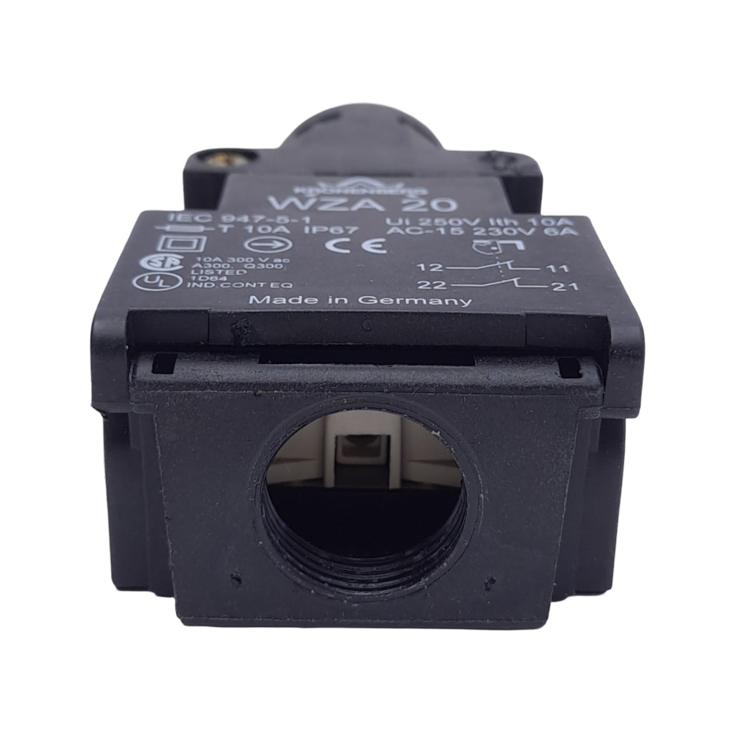 Used Kronenberg WZA20 Safety Interlock Switch, 2 NC Contacts, M20 x 1.5, 250VAC 10A