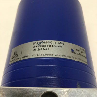 Used Wittenstein Alpha LP 070-MO2-100-111-000 Planetary Gearhead 100:1 Ratio, 6000RPM