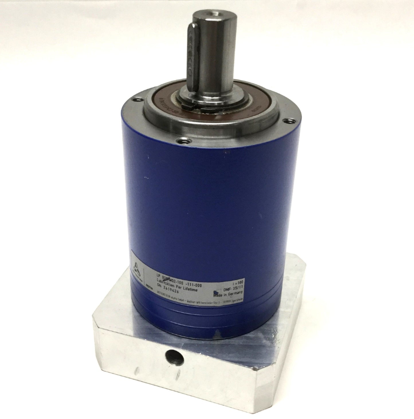 Used Wittenstein Alpha LP 070-MO2-100-111-000 Planetary Gearhead 100:1 Ratio, 6000RPM