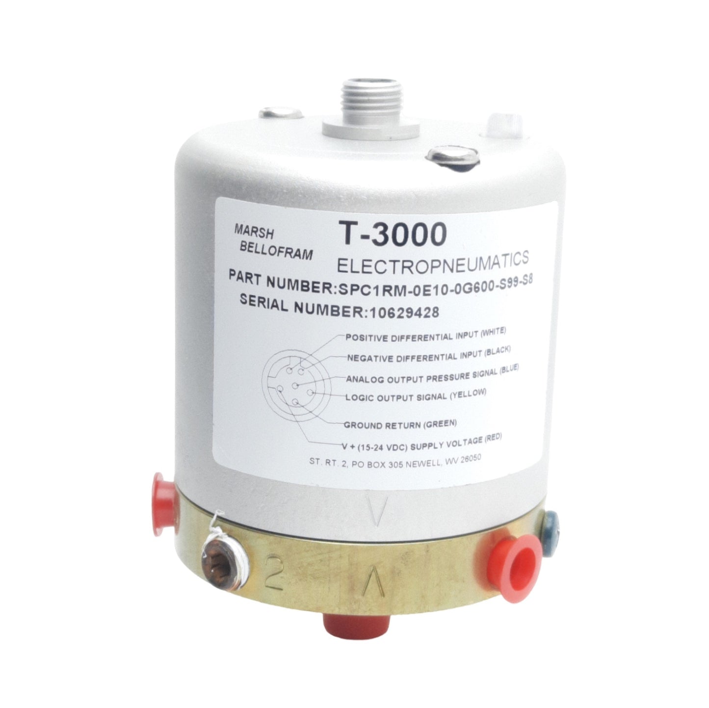 New – Open box Marsh Bellofram SPC1RM-0E10-0G600-S99-S8 Pressure Transducer, 15-24VDC, 0-10V