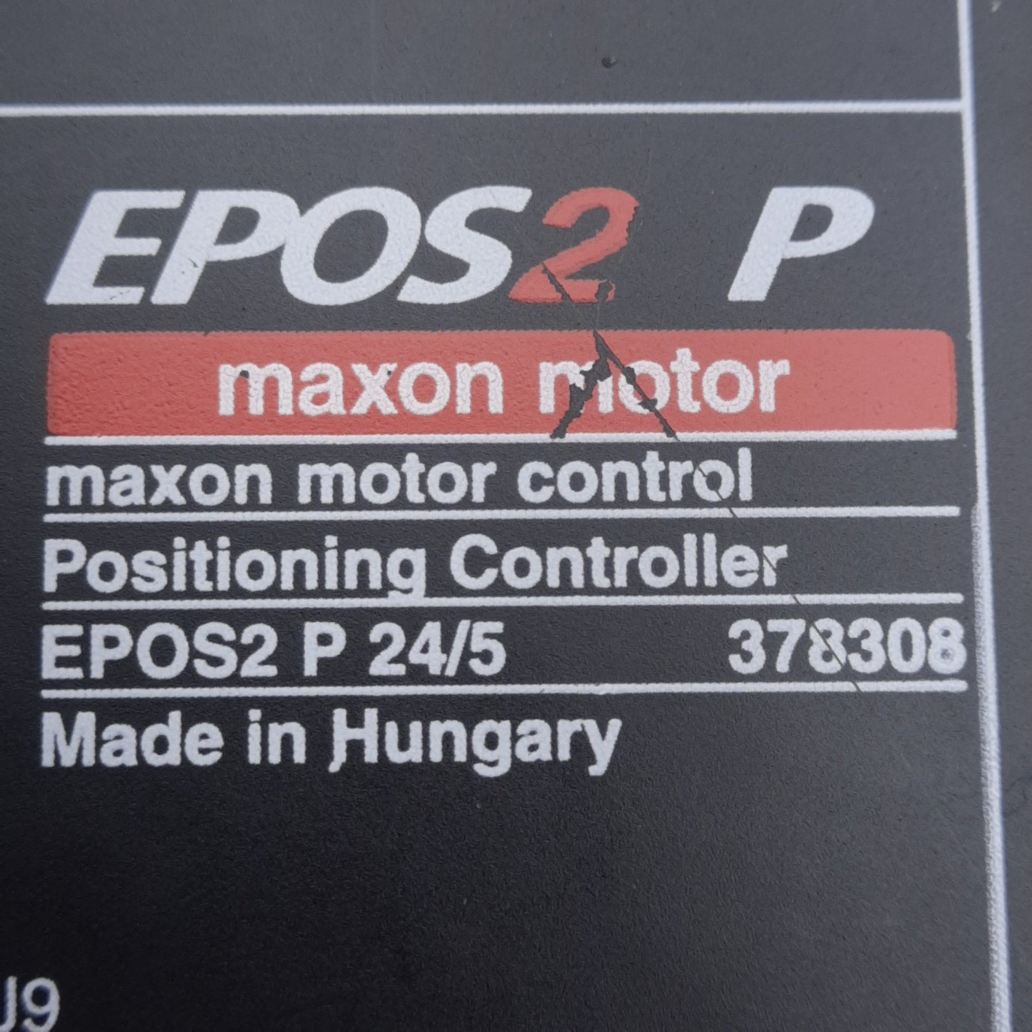 Used Maxon Motor 378308 EPOS2 P 24/5 Digital Positioning Controller, 5A, 11-24VDC