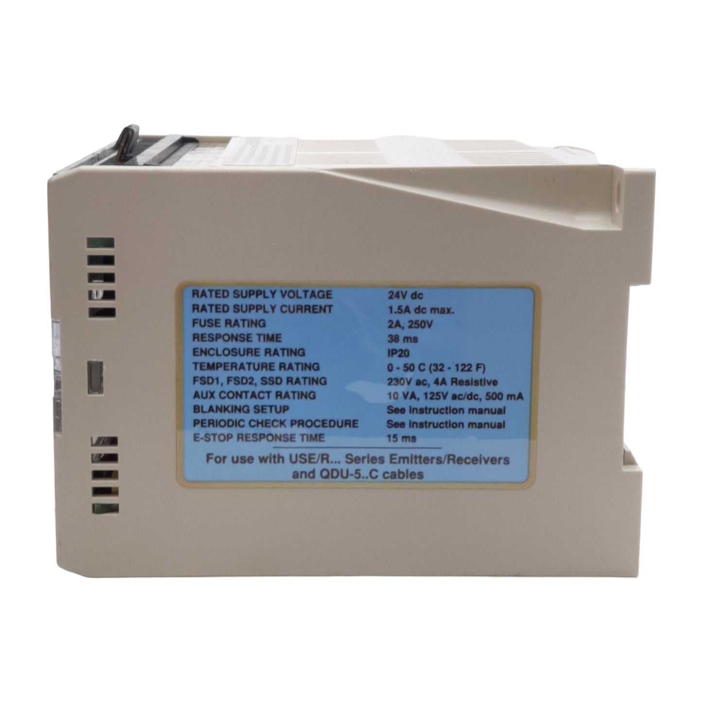 Used Banner USDINT-2T2D Micro-Screen Safety Light Curtain Controller, 24VDC 1.5A