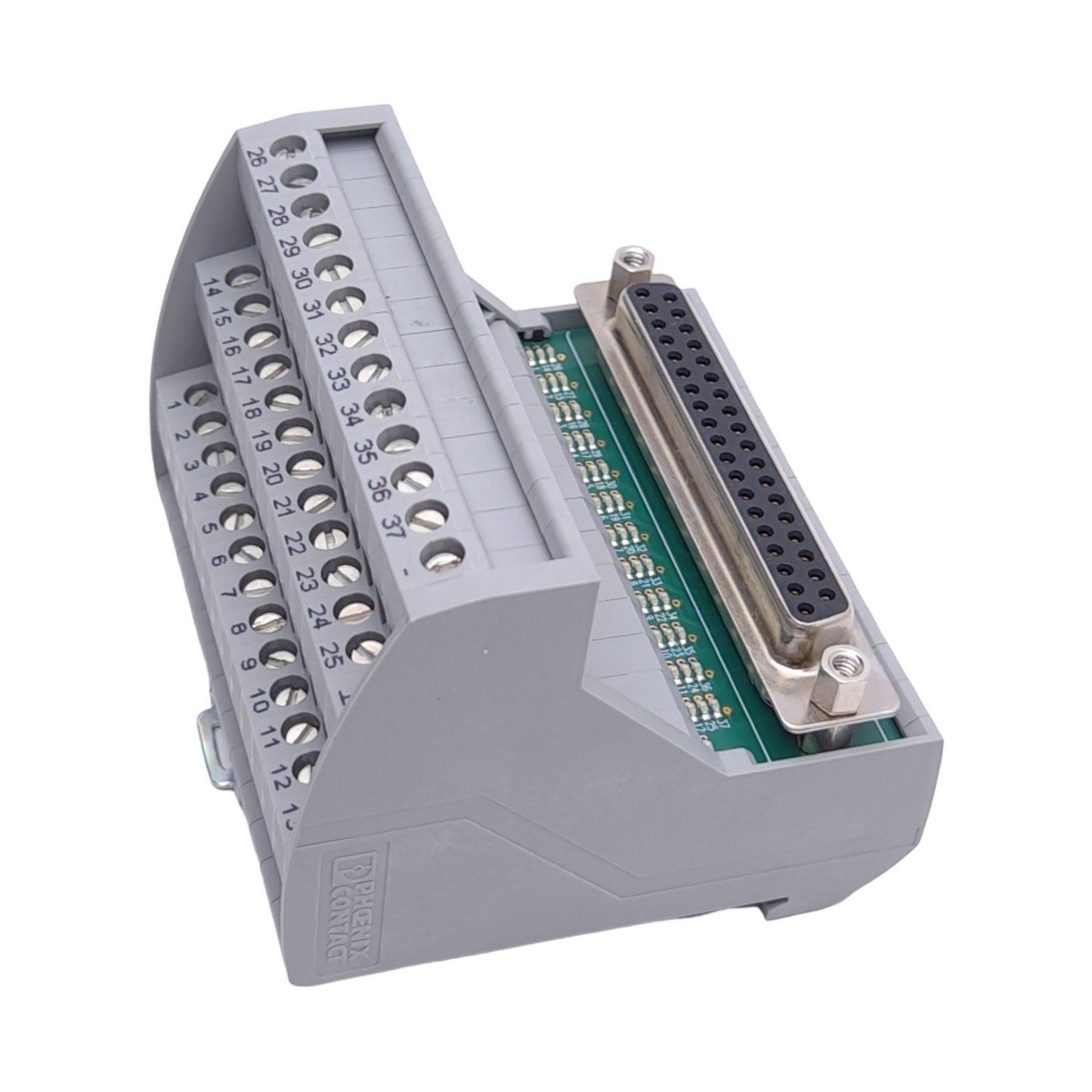 Used Phoenix Contact VIP-3/SC/D37SUB/F/LED 2322223 Termination Board, DB37 Female