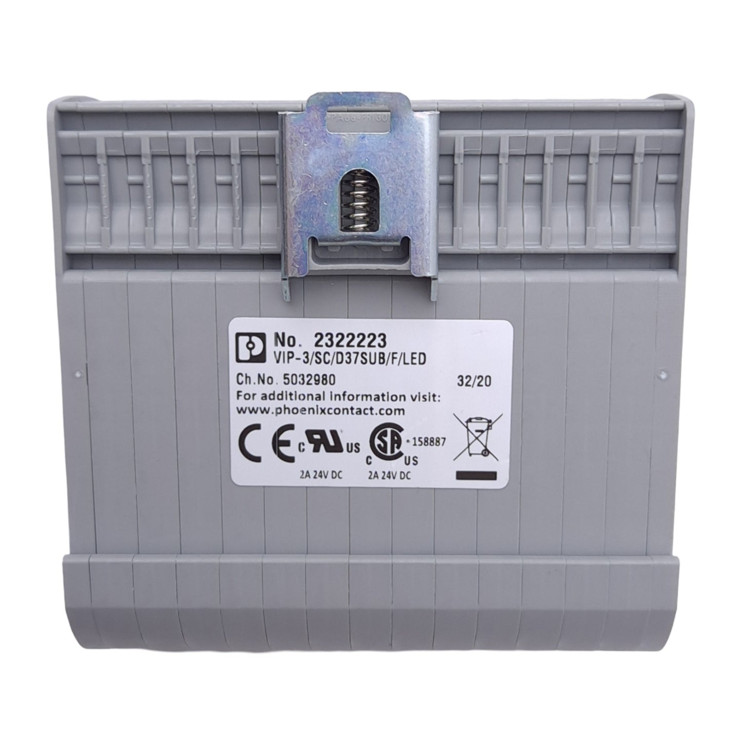 Used Phoenix Contact VIP-3/SC/D37SUB/F/LED 2322223 Termination Board, DB37 Female