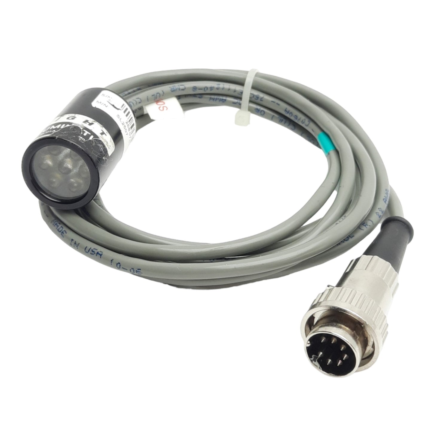 Used Advanced Illumination SL2507-WHI150S Machine Spot Light, 20mm FOV, 7-Pin DIN